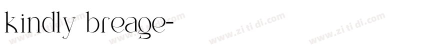 kindly breage字体转换